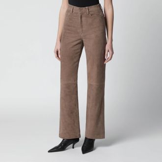 Rotate Brown suede trousers