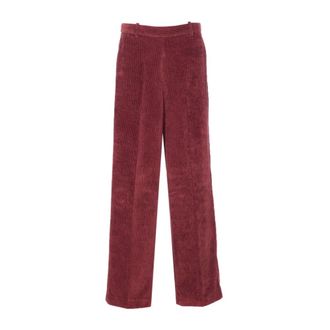 Circolo 1901 Wide Trousers, female, Red, Size: 2XS Corduroy Wide Leg Pants