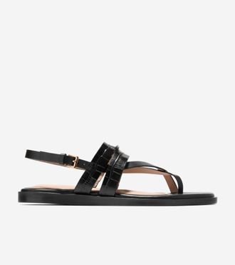 Cole Haan Womens Go-To Estella Flat Thong Sandals - Black Size 10.5