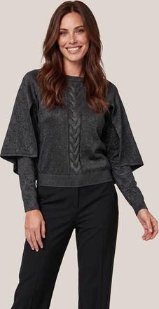 Mart Visser Clarice Lurex Cape Trui Zwart