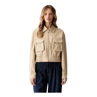 Guess Dames, Jassen, Beige, Maat: XS