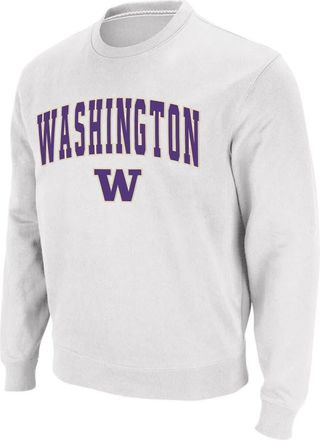 Colosseum Mens Colosseum White Washington Huskies Arch & Logo Crew Neck Sweatshirt at Nordstrom, Size Xxx-Large