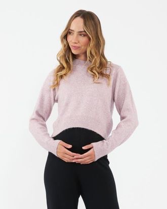 Ripe Tia Crop Knit in Pink Marle at Nordstrom, Size X-Small Au