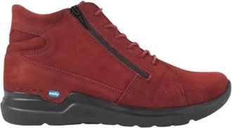 Wolky Why Antique - Dames - Veterlaarzen - Rood - 40 EU - Wol - Schoenen
