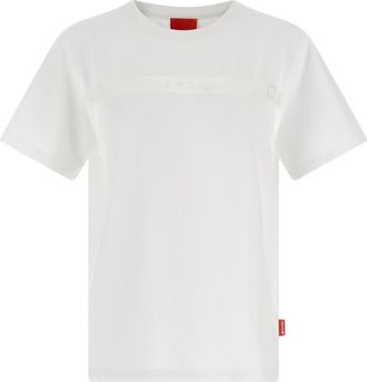 Diesel White Graphic Crew Neck T-Shirt