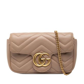 Gucci Pre-owned Gucci Mini GG Marmont Matelasse Leather Flap Crossbody LL5II68HU1XYSP1H