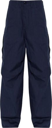 Kenzo Varsity Cargo Broek - Heren - Wijde Broeken - Blauw - 2XS - Katoen - Broeken