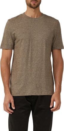 s.Oliver T-Shirt S.OLIVER, Herren, Gr. 3XL, mid braun melange, Single Jersey, Obermaterial: 100% Baumwolle, meliert, regular fit normal, Rundhals, gerader Absc