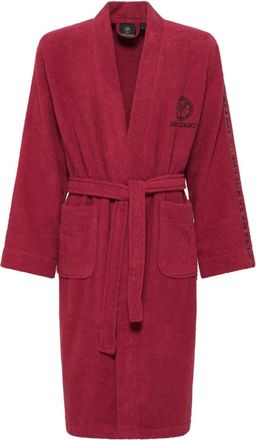 Carlo Colucci Kimono Stijl Geborduurde Badjas - Heren - Badjassen - Rood - S - Katoen - Nachtkleding