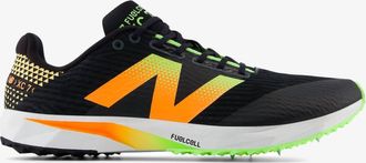 New Balance Mens Fuelcell Xc7 V5 Athletics Shoe In Black/bleached Lime Glo/hot Mango