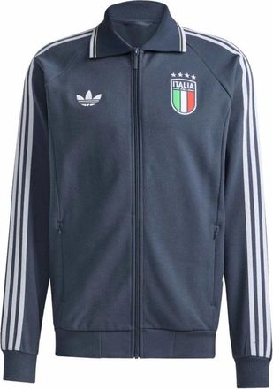 adidas Italy Away Anthem Jacket - Heren - Sportshirts - Blauw - XL - Katoen - Fitness