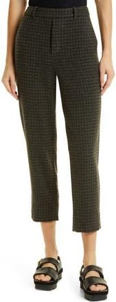 Vince Check High Waist Crop Stretch Pants in Azure Check at Nordstrom Rack, Size Small