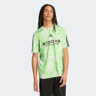 adidas T-Shirt ADIDAS SPORTSWEAR M TIROAOPJSYQ3, Herren, Gr. XXL, gr&uuml;n (multicolor, semi gr&uuml;n spark, lime burst), Obermaterial: 100% Polyester, Rundhals, Shi