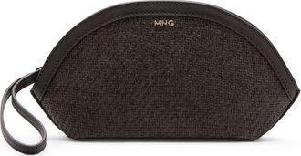 Mango Natural Fiber Wristlet in Chocolate at Nordstrom