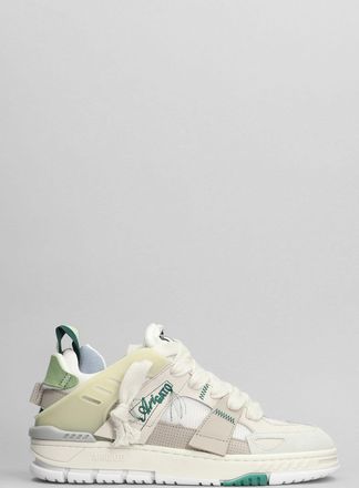 Axel Arigato Sneakers Area Patchwork in pelle e tessuto bianco