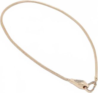 AllSaints Womens Snake Head Strand Necklace In Gold
