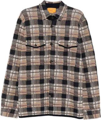 Guest In Residence Camel Checked Cashmere Shirt