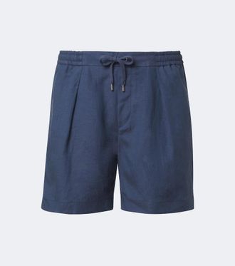 Ralph Lauren Purple Label Shorts en mezcla de seda y lino