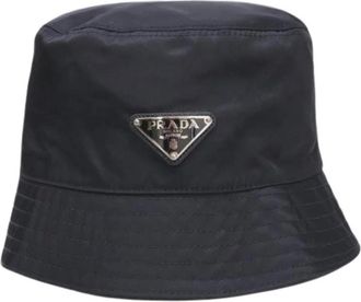 Prada Pre-owned Accessories, female, Black, Size: ONE SIZE Pre-owned Nylon Hat