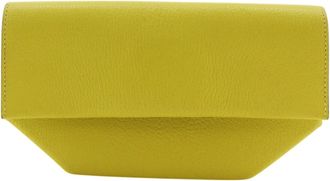 Herm&egrave;s Yellow Chevre Leather Clutch Bag (Pre-Owned)