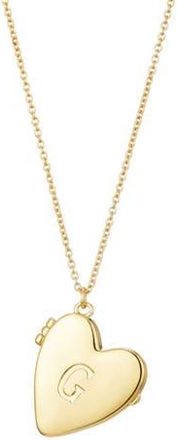 Adornia Initial Heart Locket Pendant Necklace in Gold-G at Nordstrom Rack