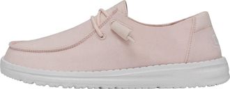 HeyDude Womens Wendy Slub CanvasMoc Toe Shoes, Pink, 8.5 UK