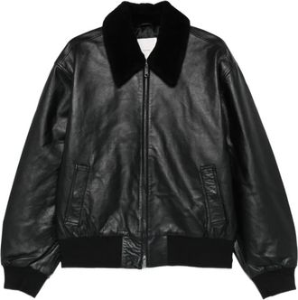 Calvin Klein Bomber in pelle - Nero