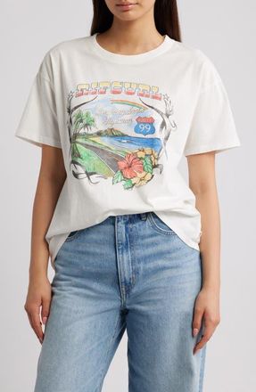 Rip Curl Pacific Rider Cotton Graphic T-Shirt in Bone at Nordstrom, Size X-Large