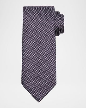 Brioni Mens Micro-Woven Silk Tie