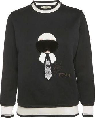 Fendi Felpa Karl Loves Fendi x Karl Lagerfeld - Nero