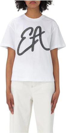 Emporio Armani Witte T-shirts en Polos - Dames - T-shirts - Wit - M - Tops