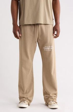 Honor The Gift Embroidered Flare Leg Sweatpants in Pebble at Nordstrom Rack, Size Xxx-Large