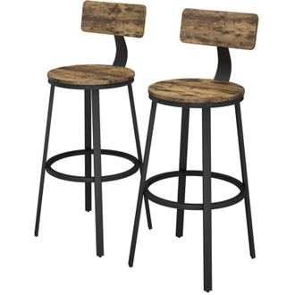 Vicco Sgabelli da bar Caracas, Rovere rustico, 34 x 102 cm 2 parti Vicco