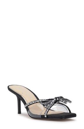 Jessica Simpson Cornilia Slide Sandal in Black/Clear at Nordstrom Rack, Size 5.5