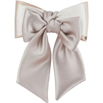 Alexandre de Paris Premiere Dame silk bow barette in Pink at Nordstrom
