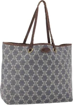 Celine Pre-owned Tote Bags, female, Blue, Size: ONE SIZE Pre-owned Vintage Canvas Tote Bag