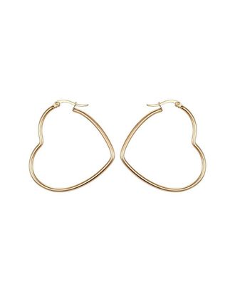 Liv Oliver 18K Plated Heart Hoops