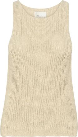 MY ESSENTIAL WARDROBE Tops, Dames, Beige, XL, Katoen, Gebreide Top Amandelmelk
