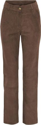 Notyz Pantalones de piel - Trousers - Mujer - Marr&oacute;n - 2XL