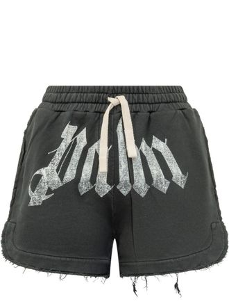 Palm Angels Black Graphic Shorts