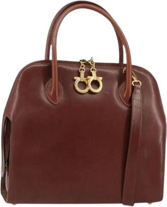Ferragamo Pre-owned Handbags, female, Brown, Size: ONE SIZE Pre-owned Handbag