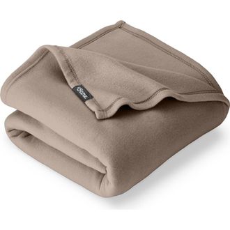 Bare Home Lightweight Polar Fleece Throw Blanket in Taupe at Nordstrom
