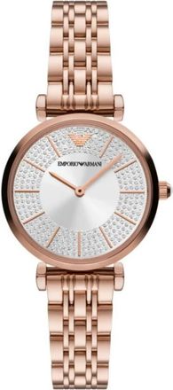 Emporio Armani Roze Roestvrijstalen Dameshorloge - Dames - Horloges - Roze - ONE Size - Accessoires