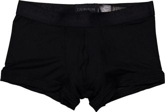 Calvin Klein Black Solid Low-Rise Trunks, Size Small