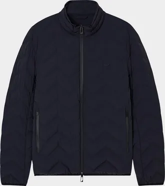 Emporio Armani Chevron-Quilted Nylon Down Jacket