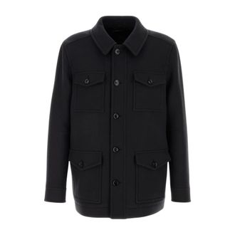 Tom Ford Double-splittable Twill Four-Pocket Jacket - Heren - Jassen - Blauw - Maat: L Wol
