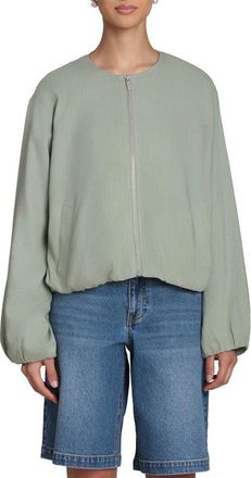 Bagatelle Bubble Sleeve Full Zip Jacket in Soft Sage at Nordstrom Rack, Size X-Large