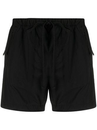 Thom Krom Shorts met elastische tailleband - Zwart