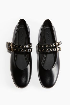 H&M Ballerinas aus Leder - Schwarz