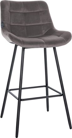 Clp Clp - Taburete De Bar Weston Gris Terciopelo